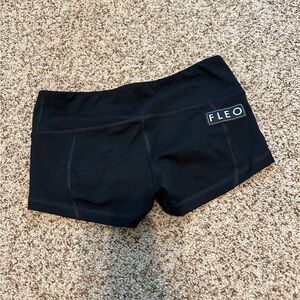 Fleo Black Athletic Shorts with Compression Fit